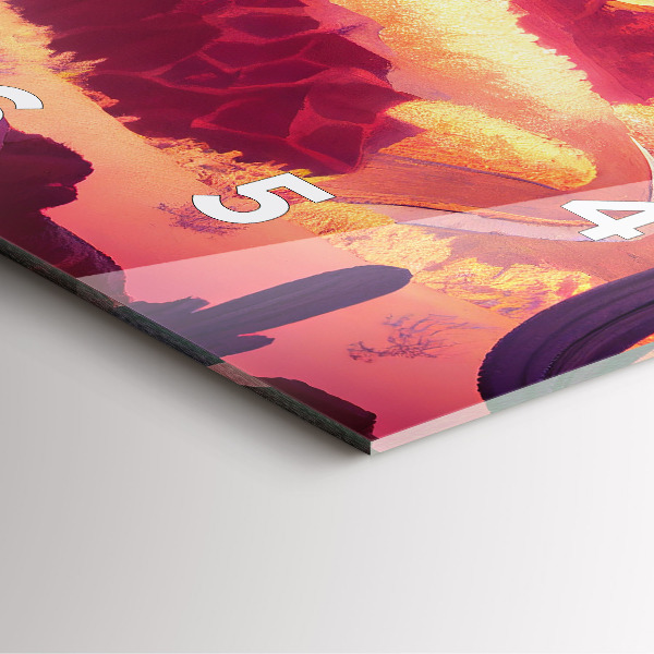 Reloj cuadrado Ilustración del desierto de Arizona