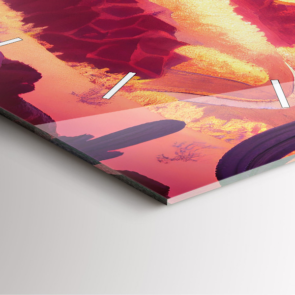 Reloj cuadrado Ilustración del desierto de Arizona