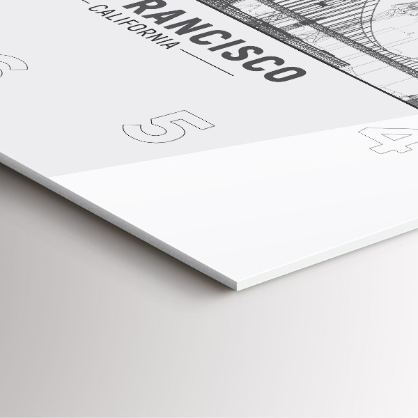 Reloj de pared cuadrado Panorama de San Francisco