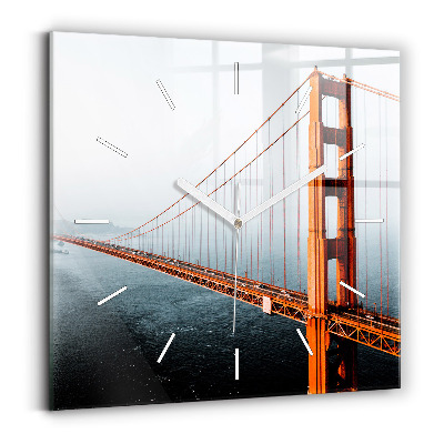 Reloj de pared cuadrado Puente Golden Gate
