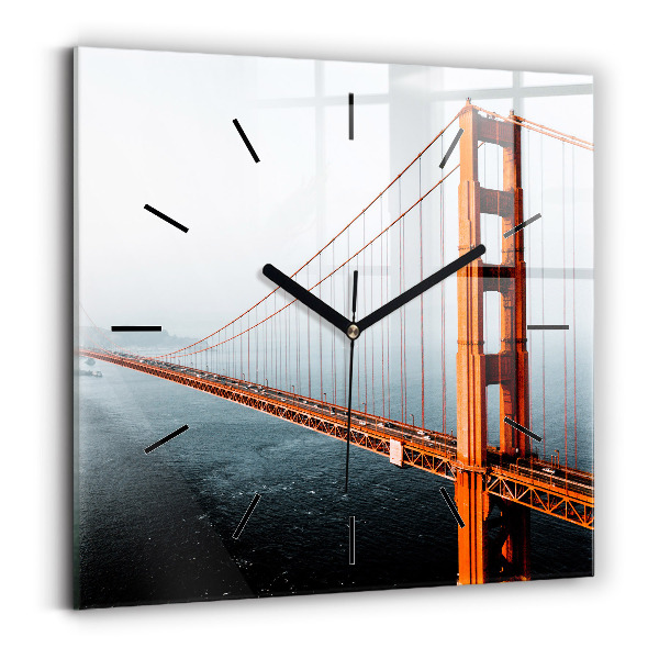 Reloj de pared cuadrado Puente Golden Gate