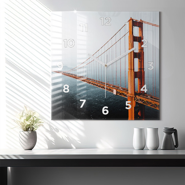 Reloj de pared cuadrado Puente Golden Gate