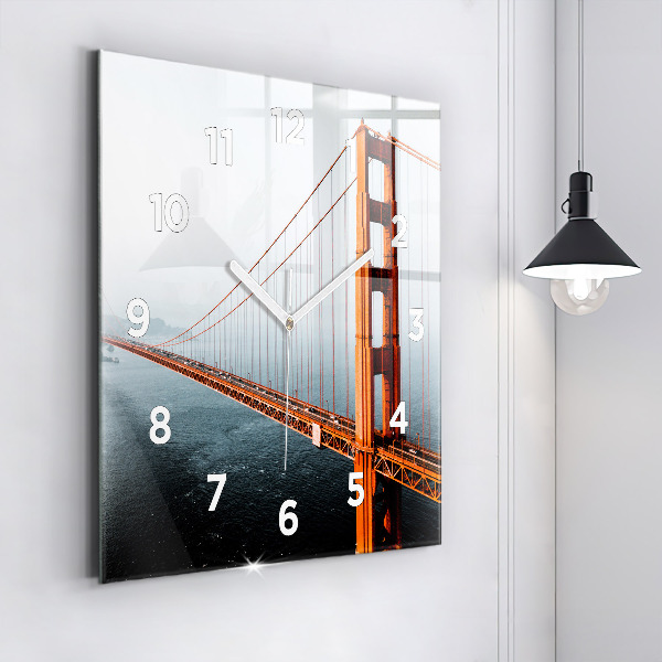 Reloj de pared cuadrado Puente Golden Gate