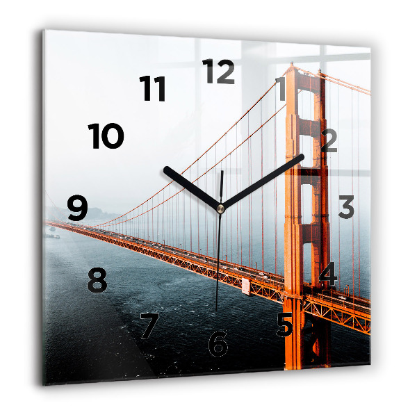 Reloj de pared cuadrado Puente Golden Gate
