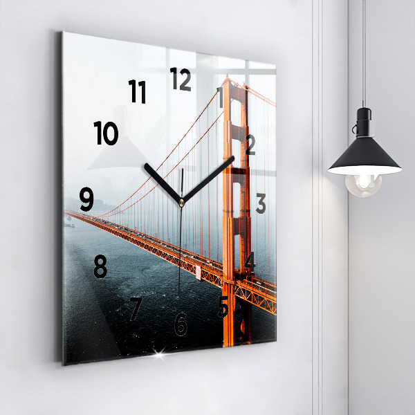 Reloj de pared cuadrado Puente Golden Gate