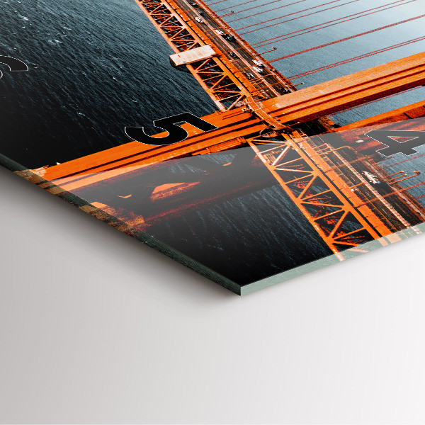 Reloj de pared cuadrado Puente Golden Gate