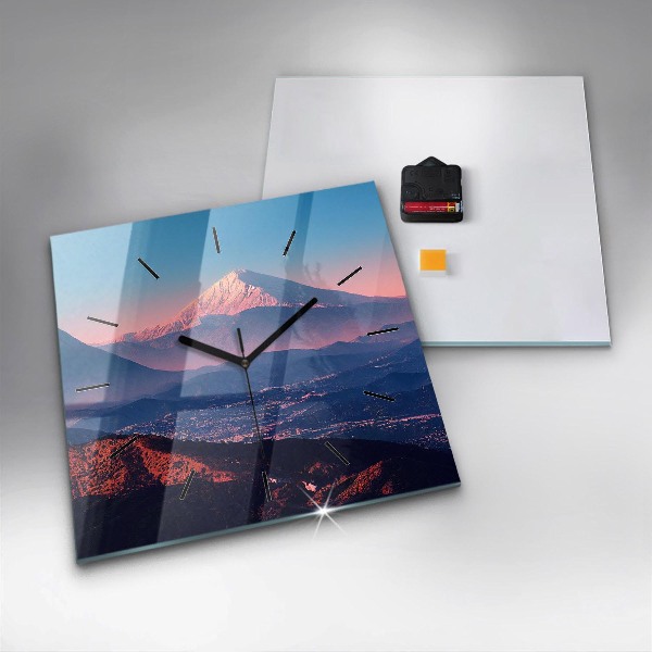 Reloj de pared cuadrado Montañas en San Antonio USA