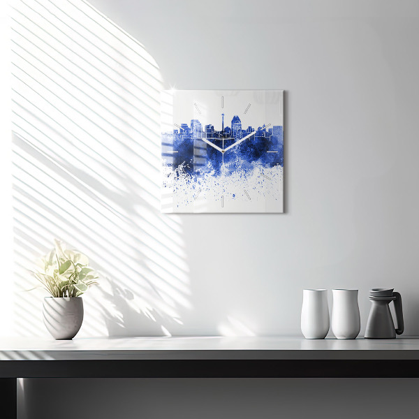 Reloj de pared cuadrado Acuarela de San Antonio