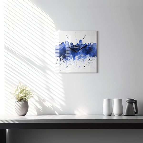 Reloj de pared cuadrado Acuarela de San Antonio