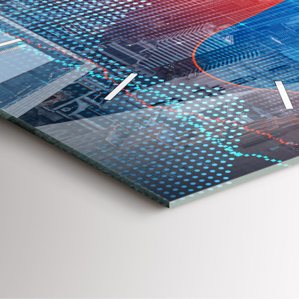 Reloj de pared cuadrado Rascacielos en Filadelfia