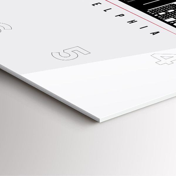 Reloj de pared cuadrado Ilustración Filadelfia