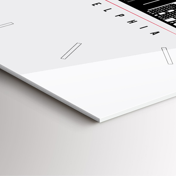 Reloj de pared cuadrado Ilustración Filadelfia