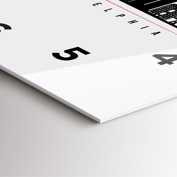 Reloj de pared cuadrado Ilustración Filadelfia