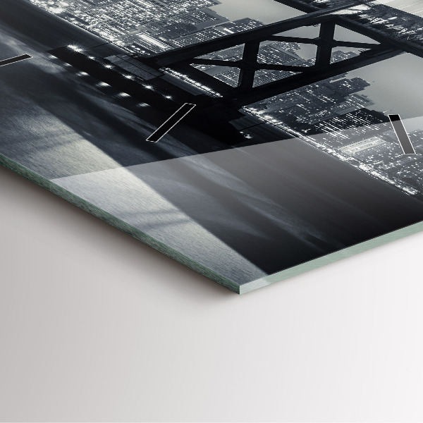 Reloj cuadrado Puente de noche San Francisco