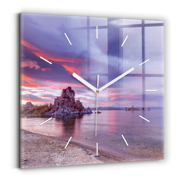 Reloj de pared cuadrado Amanecer en California