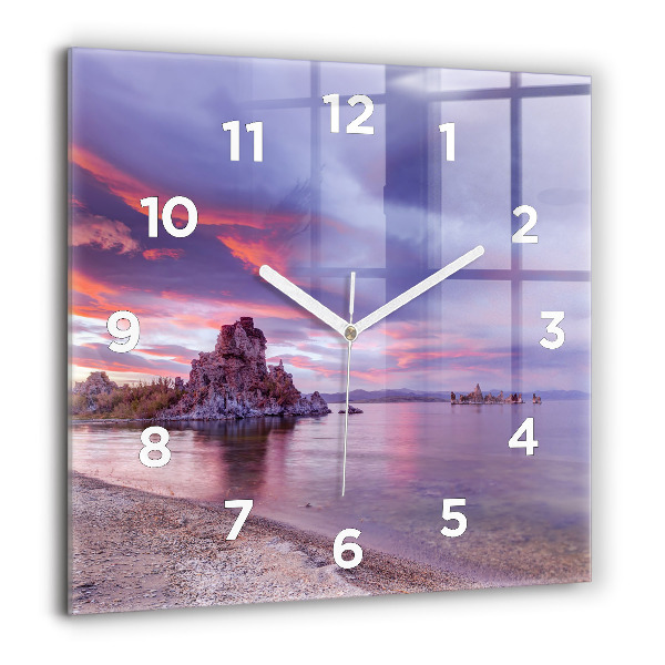 Reloj de pared cuadrado Amanecer en California