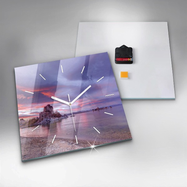 Reloj de pared cuadrado Amanecer en California