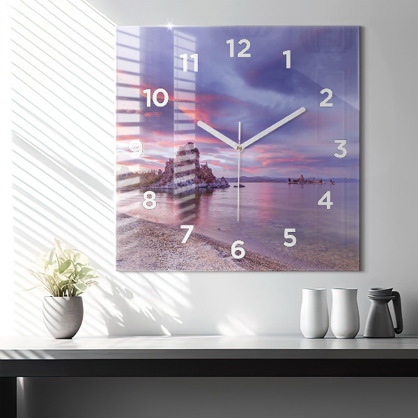 Reloj de pared cuadrado Amanecer en California