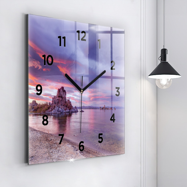 Reloj de pared cuadrado Amanecer en California