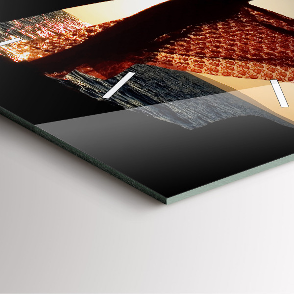 Reloj cuadrado Baile español en el mar