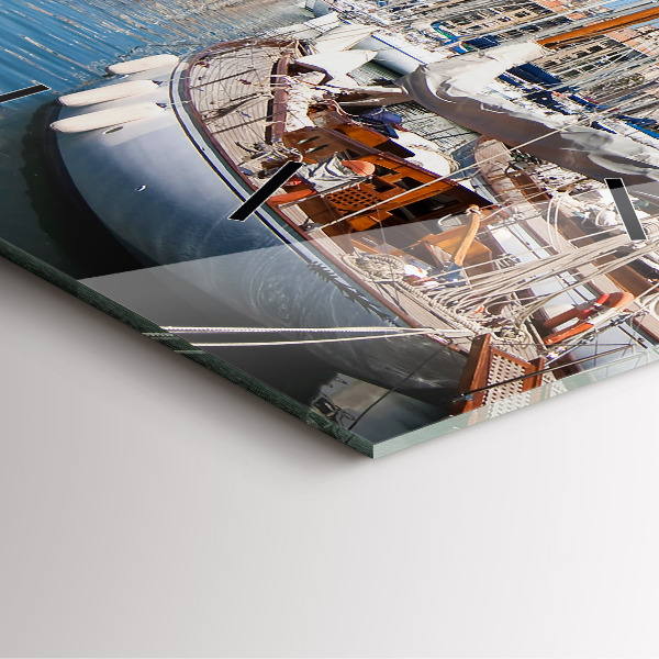 Reloj cuadrado Puerto deportivo de Marsella Francia