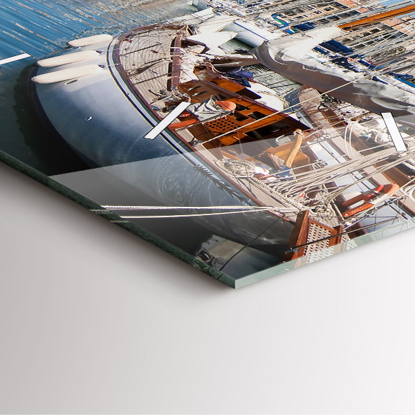 Reloj cuadrado Puerto deportivo de Marsella Francia