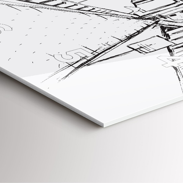 Reloj cuadrado Ciudad dibujo Provenza