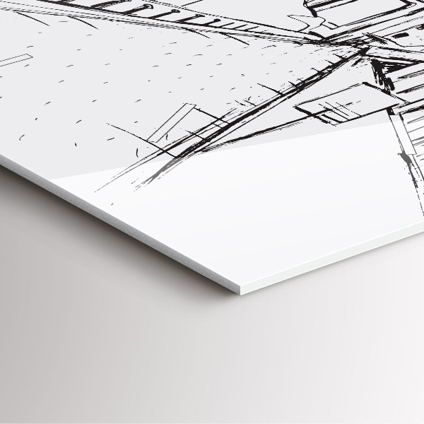 Reloj cuadrado Ciudad dibujo Provenza