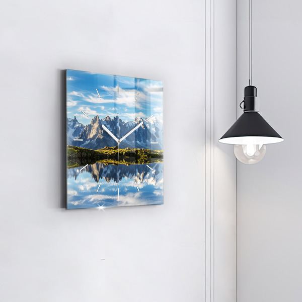 Reloj de pared cuadrado Valle de Chamonix, Alpes franceses