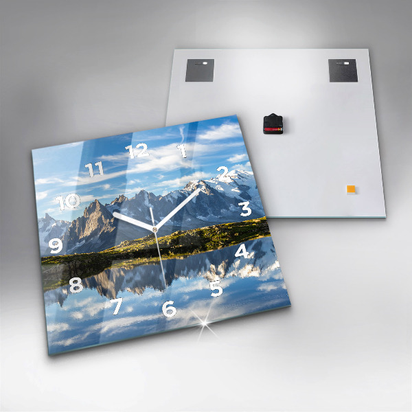 Reloj de pared cuadrado Valle de Chamonix, Alpes franceses