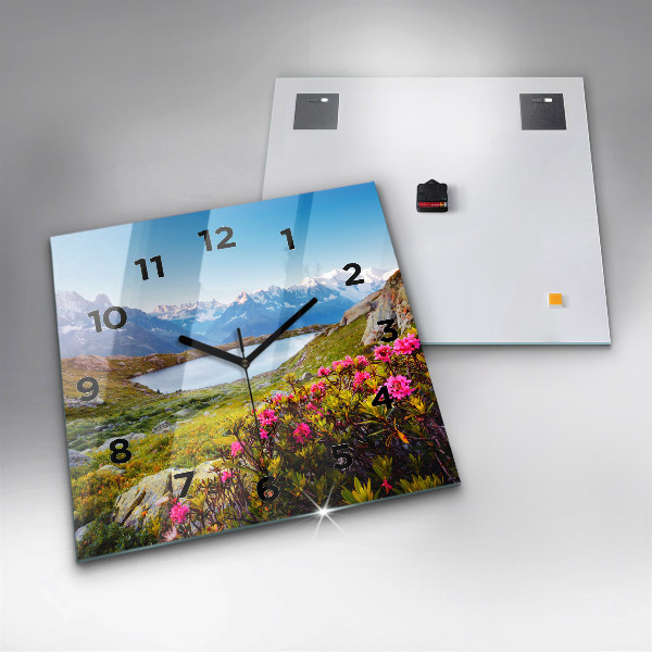 Reloj de pared cuadrado Glaciar del Mont Blanc Chamonix