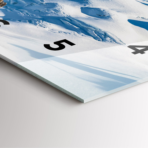 Reloj cuadrado Esquiador en los Alpes