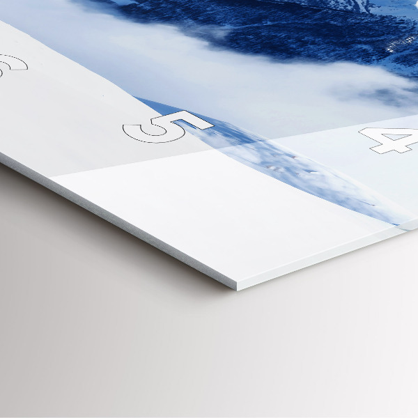 Reloj de pared cuadrado Panorama de montañas