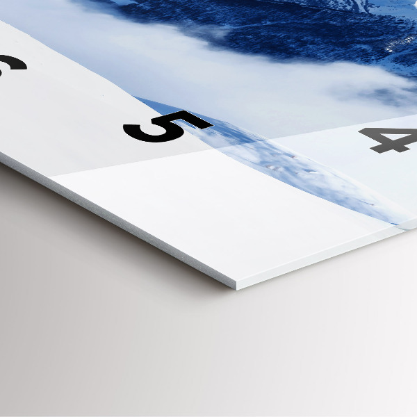 Reloj de pared cuadrado Panorama de montañas