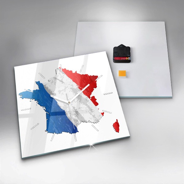 Reloj cuadrado Bandera de Francia