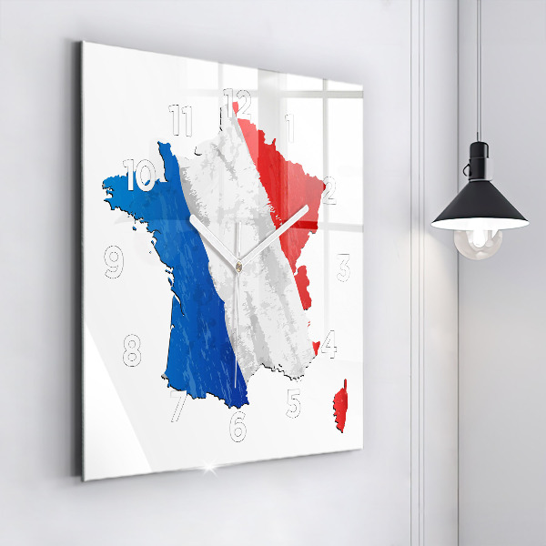 Reloj cuadrado Bandera de Francia