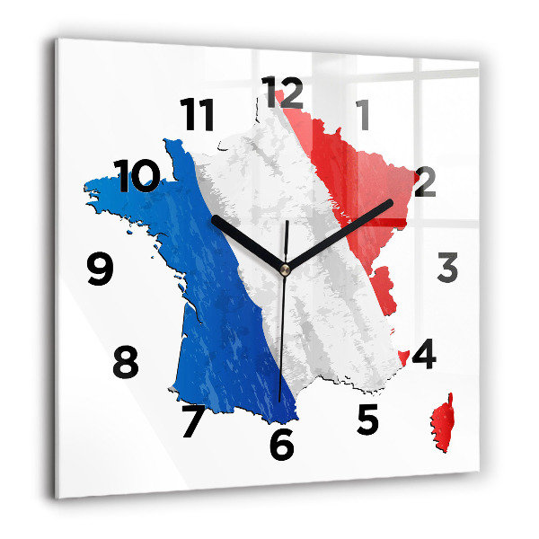 Reloj cuadrado Bandera de Francia