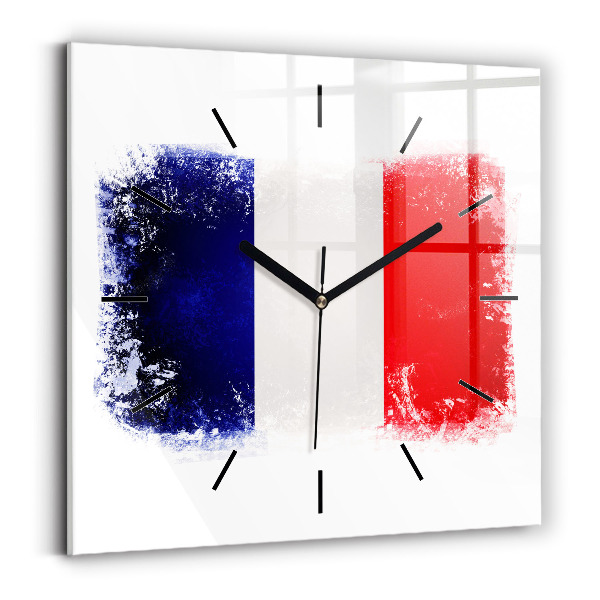 Reloj de pared cuadrado Bandera de Francia