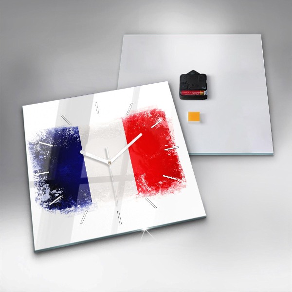 Reloj de pared cuadrado Bandera de Francia