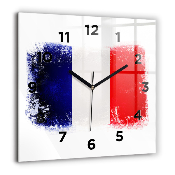 Reloj de pared cuadrado Bandera de Francia