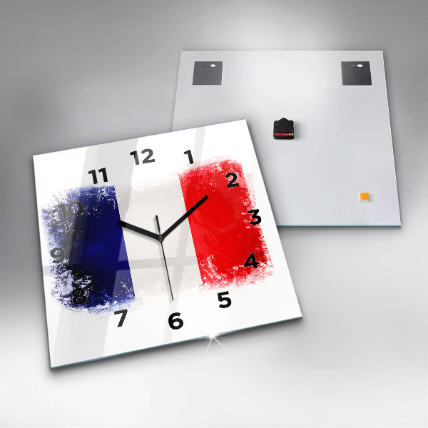 Reloj de pared cuadrado Bandera de Francia
