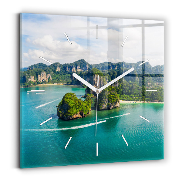 Reloj de pared cuadrado Isla en Tailandia