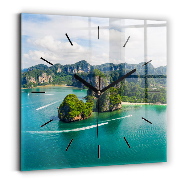 Reloj de pared cuadrado Isla en Tailandia