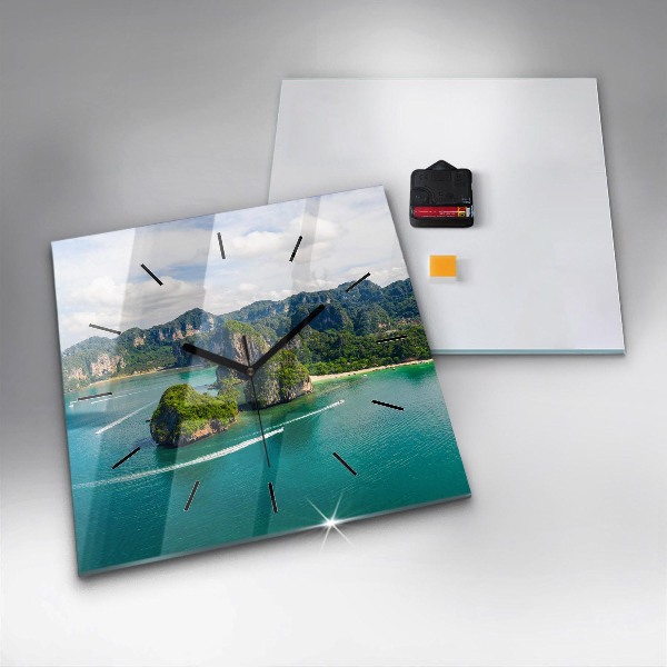 Reloj de pared cuadrado Isla en Tailandia
