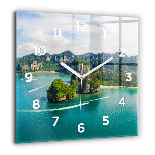 Reloj de pared cuadrado Isla en Tailandia