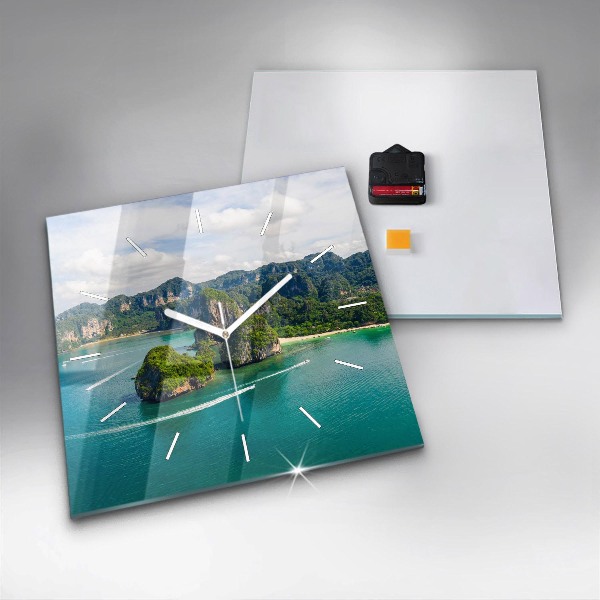 Reloj de pared cuadrado Isla en Tailandia