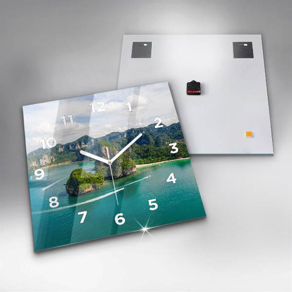 Reloj de pared cuadrado Isla en Tailandia