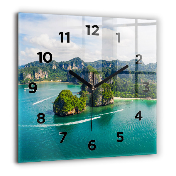 Reloj de pared cuadrado Isla en Tailandia
