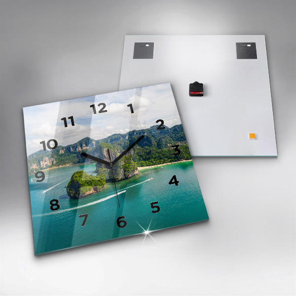 Reloj de pared cuadrado Isla en Tailandia