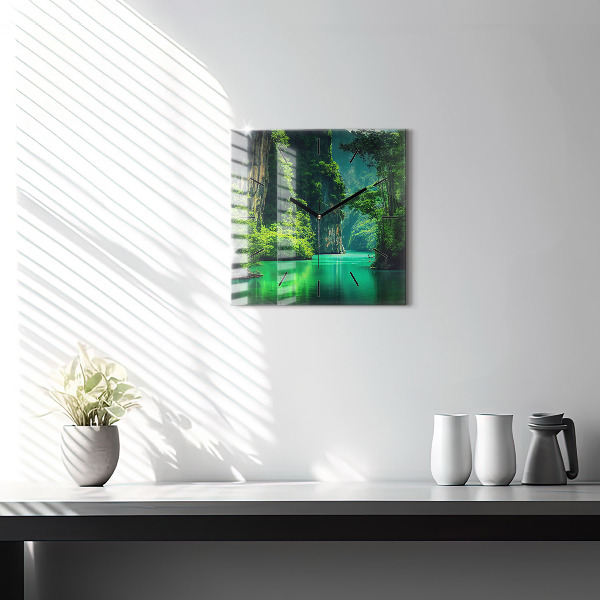 Reloj cuadrado Paisaje natural de Tailandia